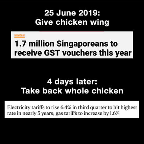 Give chicken wing, take back the whole chicken