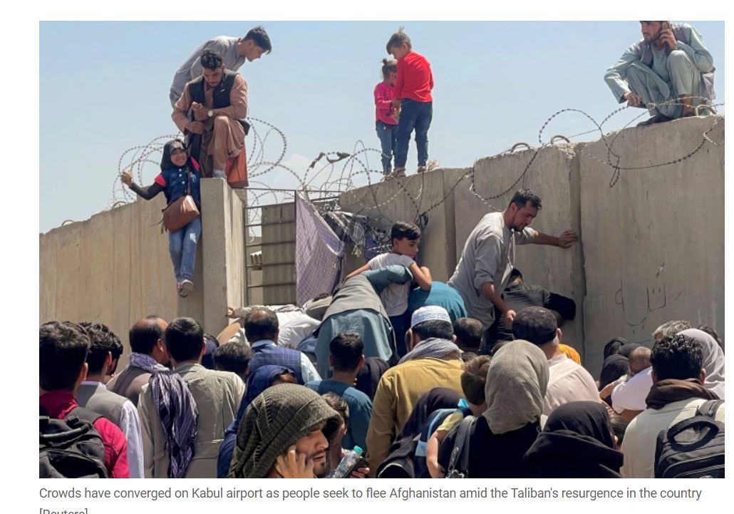 Afghans Running Away_Al Jazera